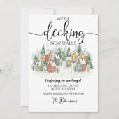 Christmas Moving Announcement, New Address Feestdagenkaart (Voorkant)