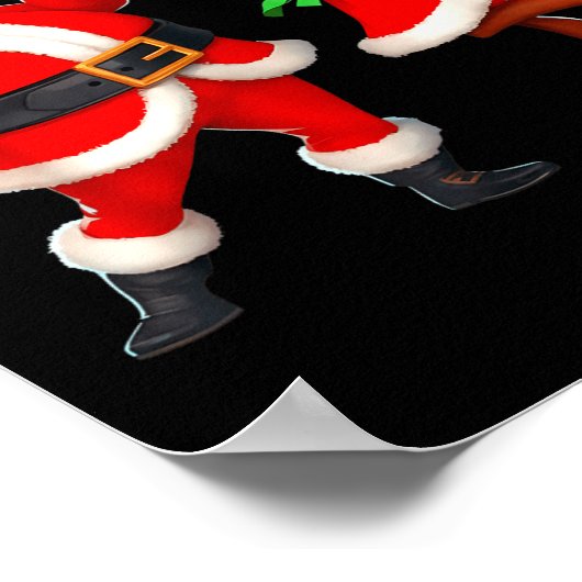 Christmas Mr Santa Mrs Claus Dancing African Ameri Poster (Hoek)