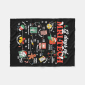 Christmas Mri Tech 12 Days Of Mri Technician New M Fleece Deken (Voorkant (Horizontaal))