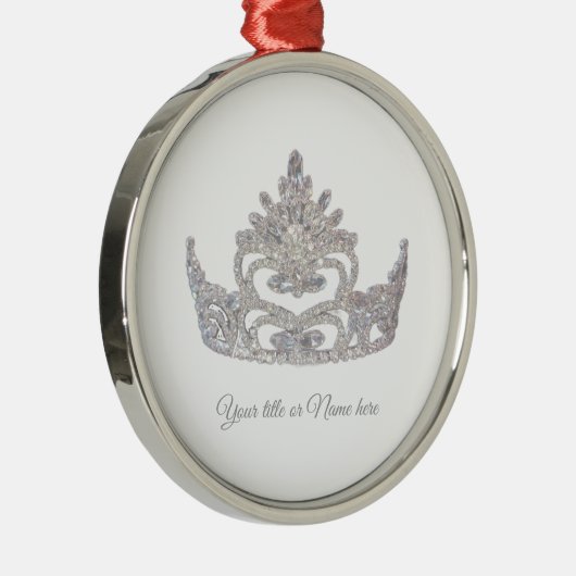 Christmas Mrs. America-like Crown Glass Ornament (Rechts)