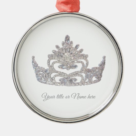 Christmas Mrs. America-like Crown Glass Ornament (Voorkant)