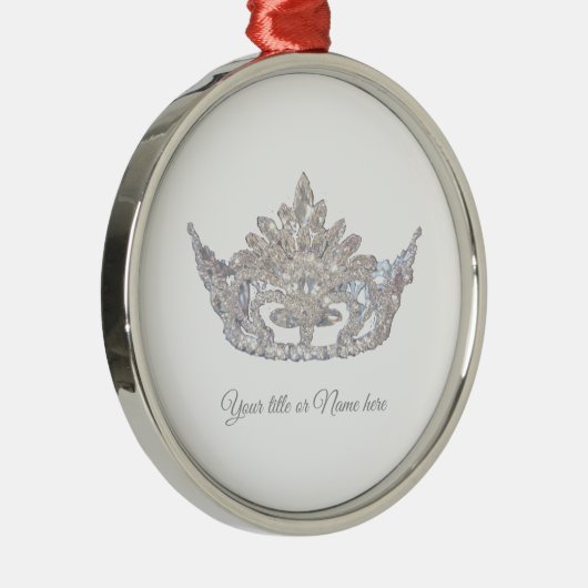 Christmas Mrs. America-like Crown Glass Ornament (Rechts)
