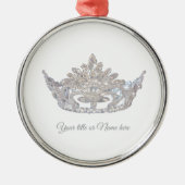 Christmas Mrs. America-like Crown Glass Ornament (Voorkant)