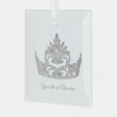 Christmas Mrs. America-like Crown Glass Ornament (Voorkant links)