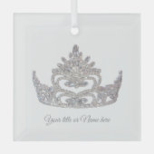 Christmas Mrs. America-like Crown Glass Ornament (Voorkant)