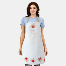 Christmas MRS Holly Branches Poinsettias Bouquet Schort