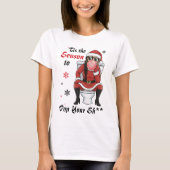 Christmas Mrs Santa Claus Sunglasses Funny Naughty T-shirt (Voorkant)