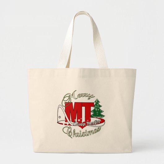 CHRISTMAS MT Massage Therapist Grote Tote Bag (Voorkant)