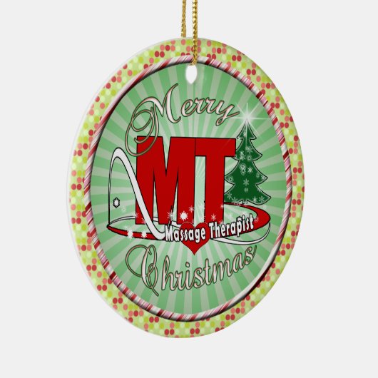 CHRISTMAS MT Massage Therapist Keramisch Ornament (Rechts)