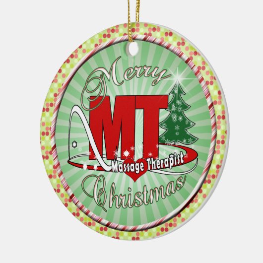 CHRISTMAS MT Massage Therapist Keramisch Ornament (Links)