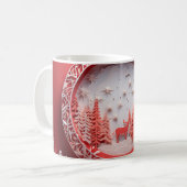 Christmas mug, Ceramic mug, Coffee mug decorated Koffiemok (Voorkant links)