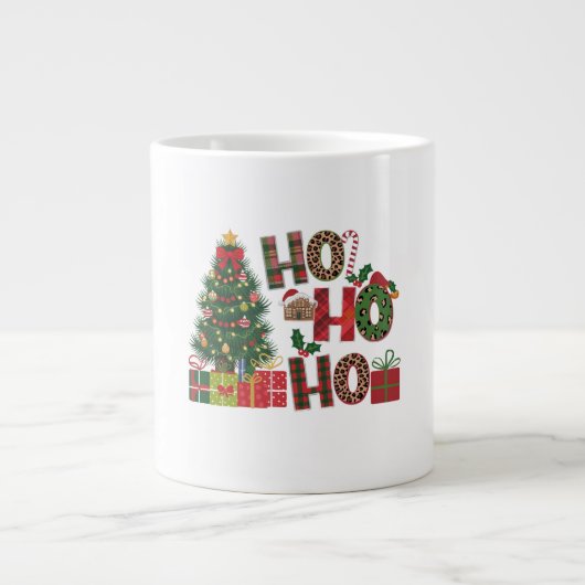 Christmas Mug | Festive Holiday Coffee Cup by Kali Grote Koffiekop (Voorkant)
