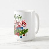 Christmas Mug | Festive Holiday Coffee Cup by Kali Koffiemok (Voorkant rechts)