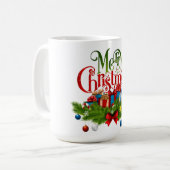 Christmas Mug | Festive Holiday Coffee Cup by Kali Koffiemok (Voorkant links)