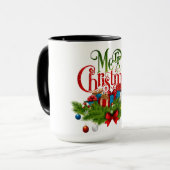 Christmas Mug | Festive Holiday Coffee Cup by Kali Mok (Voorkant links)