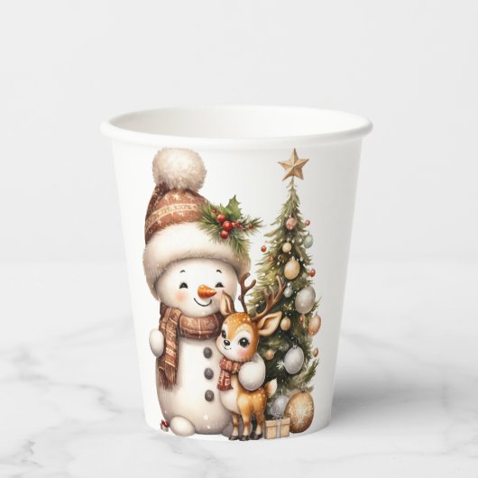 Christmas Mug | Festive Holiday Coffee Cup by Kali Papieren Bekers (Voorkant)