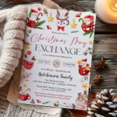 Christmas Mug Gift Exchange Party Invitation Kaart