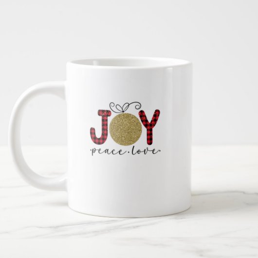 Christmas Mug – Glitter Holiday Cocoa & Coffee Cup Grote Koffiekop (Links)