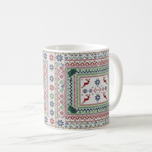 Christmas mug in the pattern of the ugly Nordic  Koffiemok (Voorkant rechts)