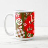 Christmas Mug – Joy to the World Red & Green Koffiemok (Links)