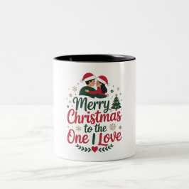 Christmas  Mug _ Merry Christmas to the One I Love Tweekleurige Koffiemok