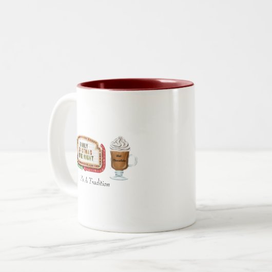Christmas Mug Tweekleurige Koffiemok (Voorkant links)