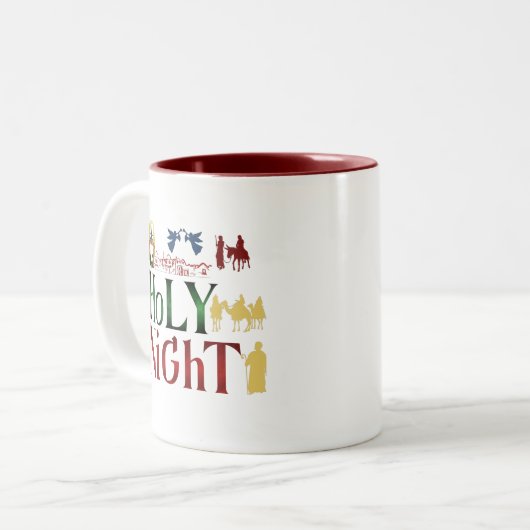 Christmas Mug Tweekleurige Koffiemok (Voorkant links)