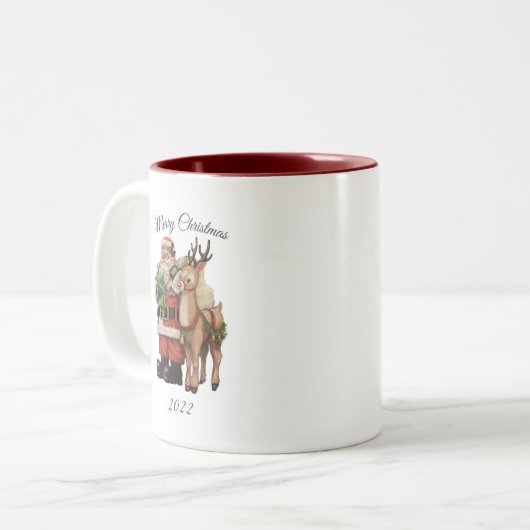 Christmas Mug Tweekleurige Koffiemok (Voorkant links)