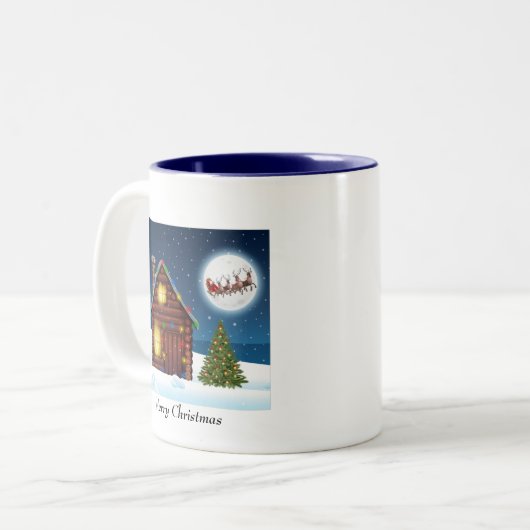 Christmas Mug Tweekleurige Koffiemok (Voorkant links)