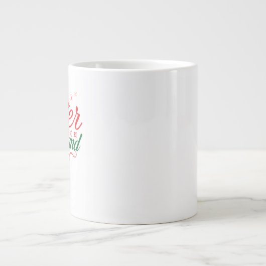 Christmas Mug – Warm Holiday Cocoa & Coffee Cup Grote Koffiekop (Voorkant)