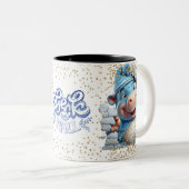 Christmas Mugs | Merry Christmas Mug | Christmas Tweekleurige Koffiemok (Voorkant rechts)