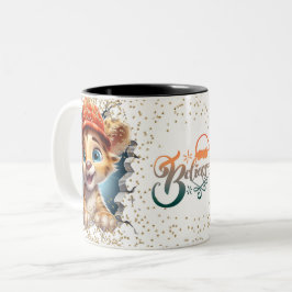 Christmas Mugs | Merry Christmas Mug | Christmas Tweekleurige Koffiemok