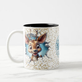 Christmas Mugs | Merry Christmas Mug | Christmas Tweekleurige Koffiemok