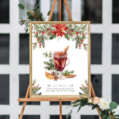 Christmas Mulled Wine Bar Signature Drink Sign Poster