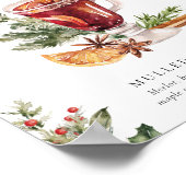 Christmas Mulled Wine Bar Signature Drink Sign Poster (Hoek)