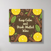 Christmas mulled wine spicy brown canvas afdruk (Voorkant)