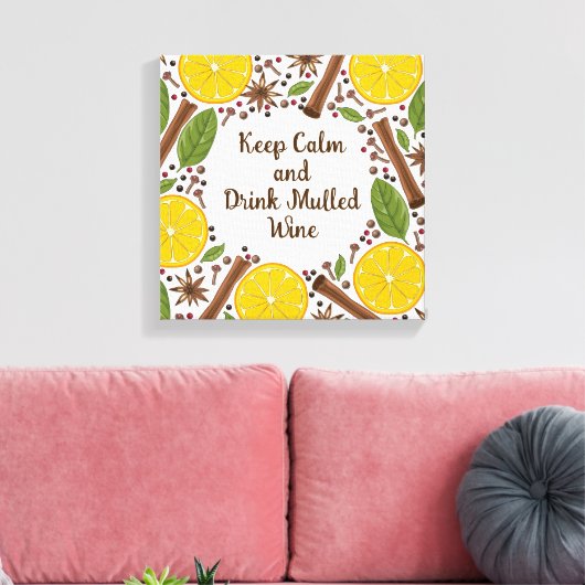 Christmas mulled wine spicy  canvas afdruk (Insitu (Woonkamer))