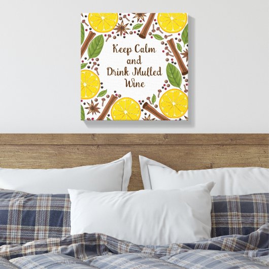 Christmas mulled wine spicy  canvas afdruk (Insitu (Slaapkamer))