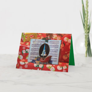 Christmas Music Box close-up Groet Kaart
