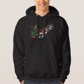Christmas Music Notes Santa Hat Treble Clef  Hoodie (Voorkant)