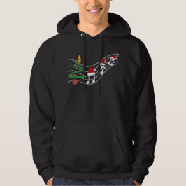 Christmas Music Notes Santa Hat Treble Clef  Hoodie