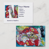 CHRISTMAS N BRIEF / SANTA CLAUS MET SAX VISITEKAARTJE (Voorkant / Achterkant)