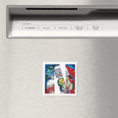 CHRISTMAS N BRIEF / SANTA MET VIOLIN MONOGRAM MAGNEET (Insitu (Vaatwasser))