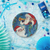 CHRISTMAS NACHT / DRIE SANTA PAPIEREN BORDJE (Feest)