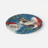 CHRISTMAS NACHT / DRIE SANTA PAPIEREN BORDJE (Gekanteld)