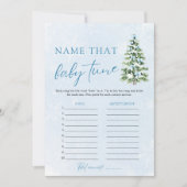 Christmas Name That Baby Tune Baby Shower Game Kaart (Voorkant)