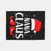 Christmas Nana Claus Leopard Family Matching Pajam Fleece Deken (Voorkant (Horizontaal))