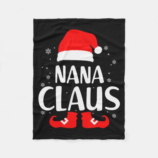 Christmas Nana Claus Leopard Family Matching Pajam Fleece Deken (Voorkant)