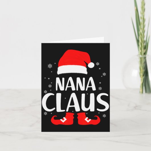 Christmas Nana Claus Leopard Family Matching Pajam Kaart (Voorkant)