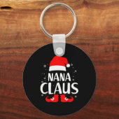 Christmas Nana Claus Leopard Family Matching Pajam Sleutelhanger (Voorkant)